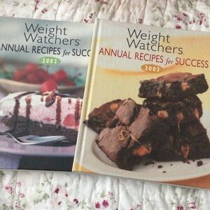 Weight Watchers Hardcover Recipe Books - Blue & Yellow Covers